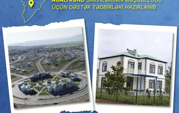 Ağalı kənd sakinlərinin məşğulluğu üçün dəstək tədbirləri hazırlanıb