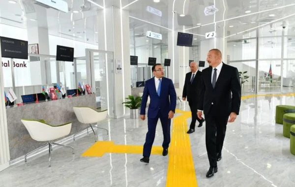 Ильхам Алиев на открытии Сумгайытского регионального центра "ASAN xidmət" - ФОТО