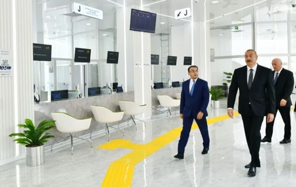 Ильхам Алиев на открытии Сумгайытского регионального центра "ASAN xidmət" - ФОТО