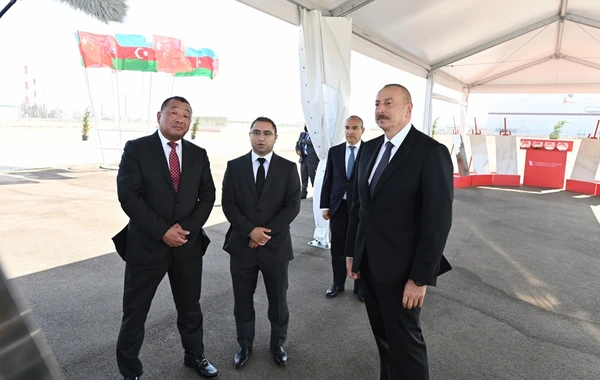 Президент принял участие в церемониях открытия и закладки фундамента в Сумгайытском химпромпарке - ФОТО
