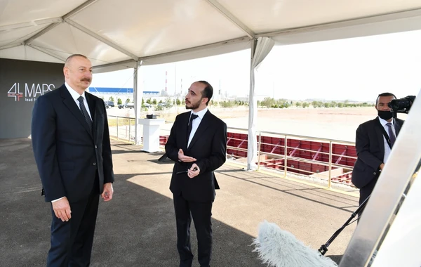 Президент принял участие в церемониях открытия и закладки фундамента в Сумгайытском химпромпарке - ФОТО