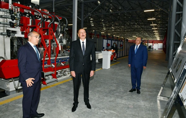 Президент принял участие в церемониях открытия и закладки фундамента в Сумгайытском химпромпарке - ФОТО