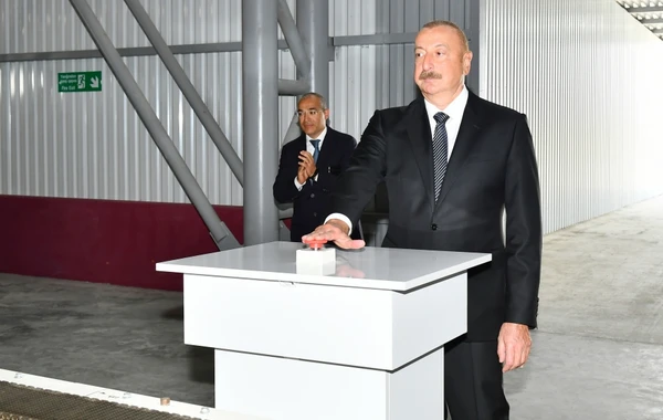 Президент принял участие в церемониях открытия и закладки фундамента в Сумгайытском химпромпарке - ФОТО
