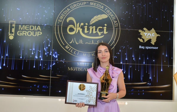XİN-in Mətbuat Xidməti “Əkinçi” fəxri mükafatına layiq görüldü