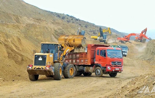 Talış-Tapqaraqoyunlu-Qaşaltı yeni avtomobil yolunun tikintisindən görüntülər - FOTO