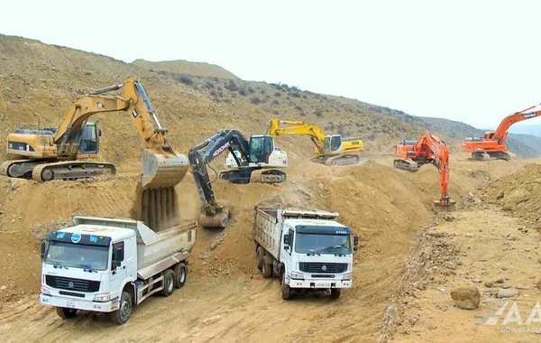 Talış-Tapqaraqoyunlu-Qaşaltı yeni avtomobil yolunun tikintisindən görüntülər - FOTO