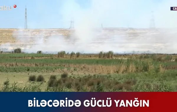 Bakı səmasını tüstüyə bürüyən yanğın söndürüldü - YENİLƏNİB - VİDEO