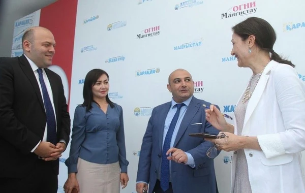 Azərbaycanlı jurnalistlər Qazaxıstanın nüfuzlu media qurumunu ziyarət etdi - FOTO