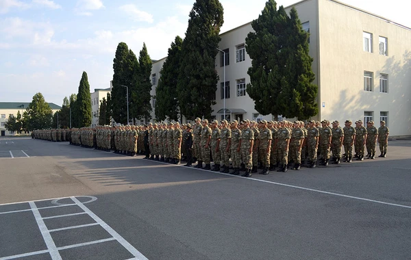 Orduda gənc əsgərlərin andiçmə mərasimləri keçirilib - FOTO