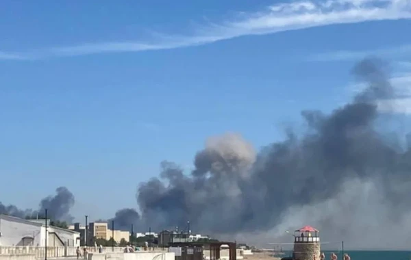 Krımda hərbi aerodromda partlayış baş verdi - FOTO/VİDEO