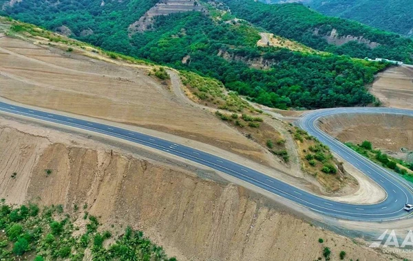 Laçın şəhərindən yan keçən yeni avtomobil yolunun tikintisi yekunlaşıb - FOTO