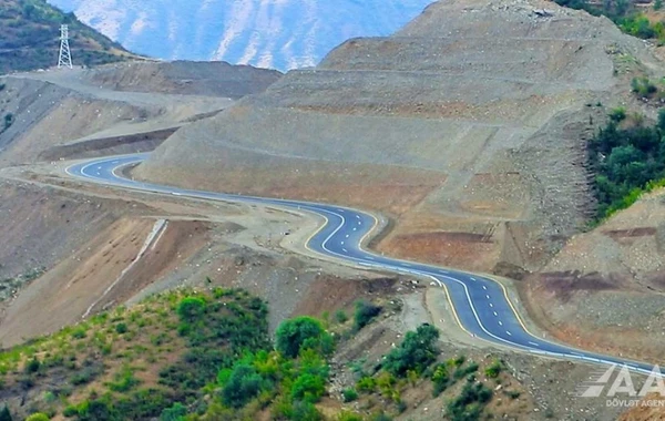 Laçın şəhərindən yan keçən yeni avtomobil yolunun tikintisi yekunlaşıb - FOTO