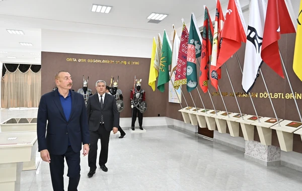 İlham Əliyev Ağsuda Gənc Sənətkarlar Mərkəzinin və Dövlət Rəmzləri Muzeyinin açılışında iştirak edib  - FOTO