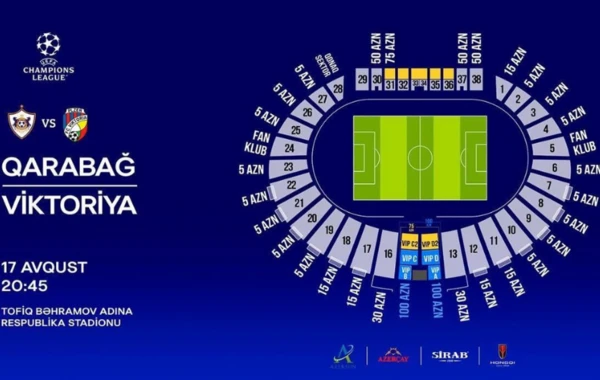 "Qarabağ"ın oyununa böyük maraq: Biletlərin əksəriyyəti satıldı