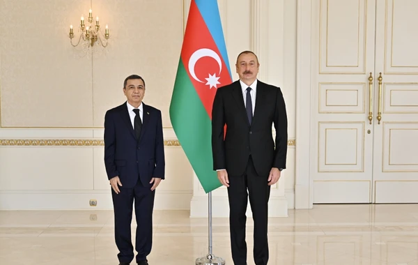 Президент Ильхам Алиев принял верительные грамоты нового посла Туркменистана - ФОТО