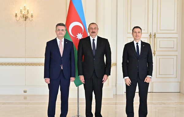 Президент принял верительные грамоты новоназначенного посла Германии в Азербайджане - ФОТО