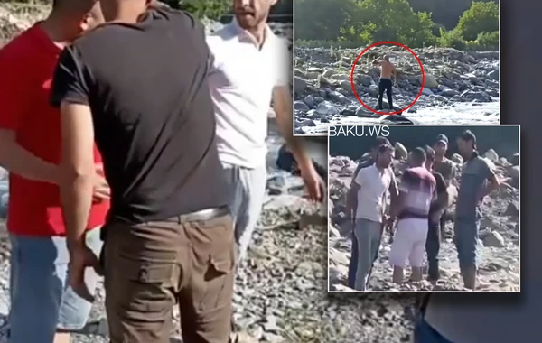 İsmayıllıda şort geyinən turistlərlə kənd sakinləri arasında gərginlik - Məsələyə polis qarışdı - VİDEO