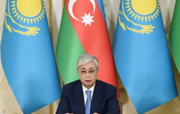 Президенты Азербайджана и Казахстана выступили с заявлениями для печати - ФОТО