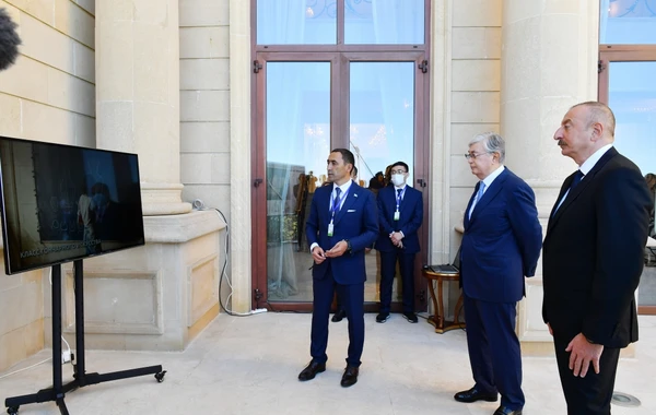 Президенты Азербайджана и Казахстана ознакомились с проектом Центра творческого развития для детей в Физули - ФОТО
