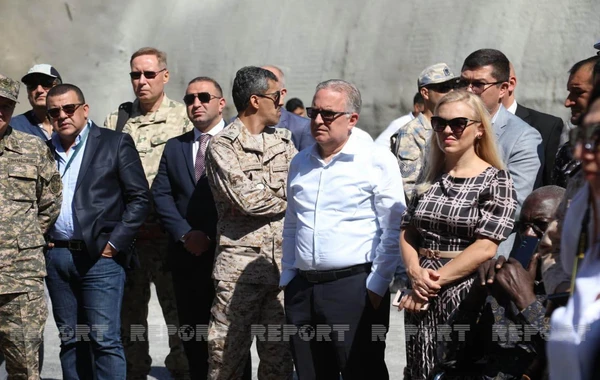 Xarici diplomatlar Əhmədbəyli-Füzuli-Şuşa avtomobil yolunda görülən işlərlə tanış olub - FOTO