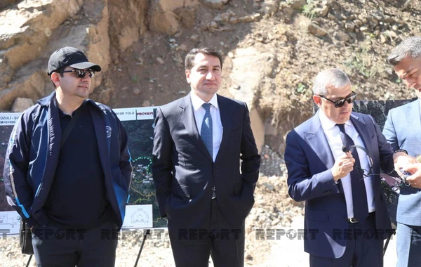 Xarici diplomatlar Əhmədbəyli-Füzuli-Şuşa avtomobil yolunda görülən işlərlə tanış olub - FOTO