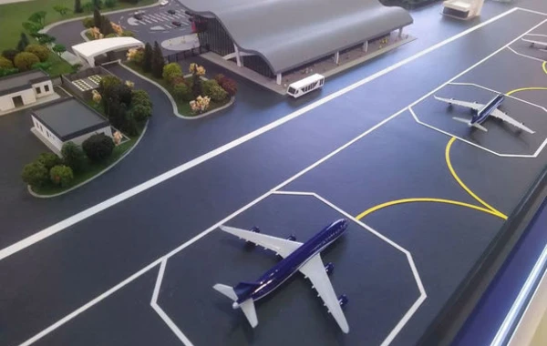 Laçındakı Beynəlxalq Aeroportun maketinin görüntüləri yayılıb - FOTO