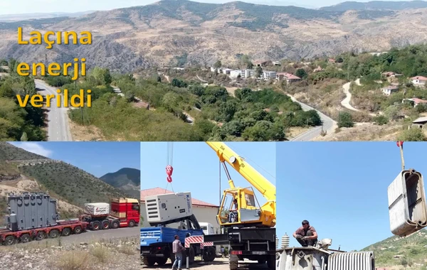 Laçın şəhəri, Zabux və Sus kəndlərinə işıq verildi - VİDEO