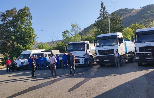 Laçın şəhəri, Sus və Zabux kəndlərinin içməli su təchizatı bərpa edilir - FOTO