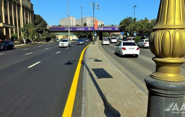 Bakının Tbilisi prospektinin bir hissəsində təmir yekunlaşıb