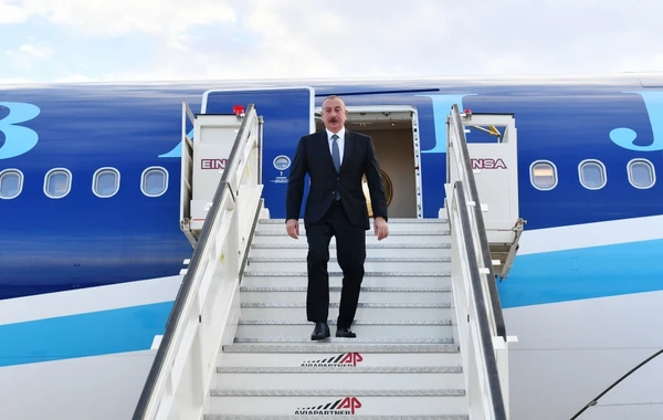 Prezident İlham Əliyev İtaliyaya işgüzar səfərə gedib - FOTO