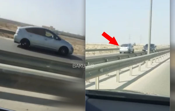 "Prius" 100-lük yolda "protiv" sürdü - ANBAAN VİDEO