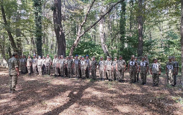 Hərbi qulluqçular arasında səmti müəyyənetmə yarışı keçirilib - FOTO