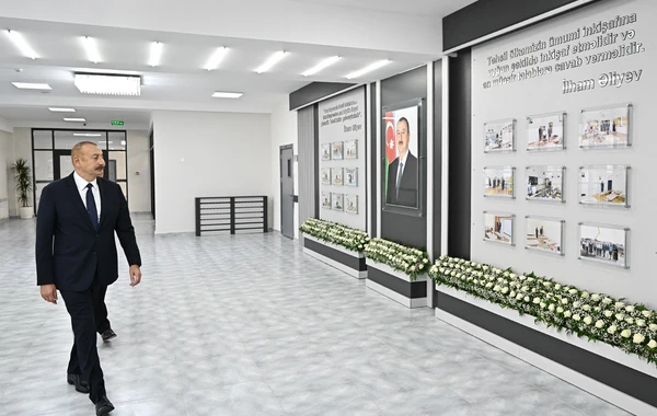 Prezident Bakıda yeni inşa edilən məktəb kompleksində yaradılan şəraitlə tanış olub - FOTO