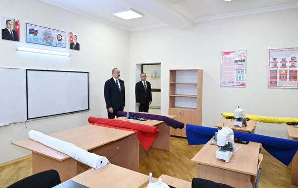 Ильхам Алиев ознакомился с условиями, созданными в новом корпусе школы №35 - ФОТО