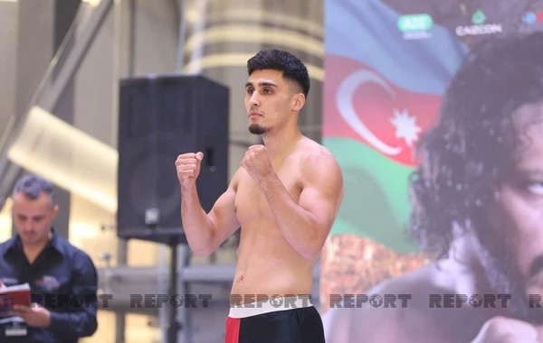 Zabit Səmədovun vida döyüş gecəsi üçün çəkiölçmə mərasimi keçirilib - FOTO