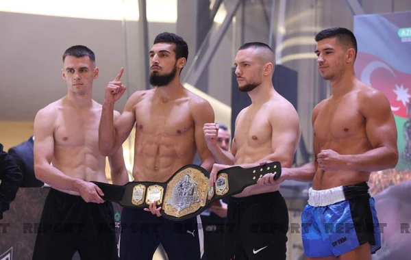 Zabit Səmədovun vida döyüş gecəsi üçün çəkiölçmə mərasimi keçirilib - FOTO