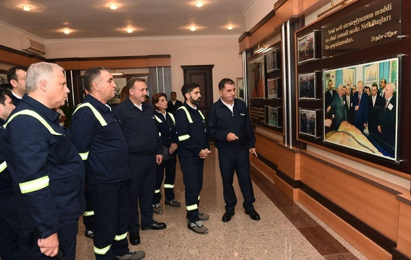 Делегация во главе с президентом SOCAR посетила "Нефтяные Камни" - ФОТО