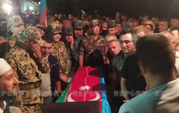 Sərhəd Qoşunlarının şəhid hərbi qulluqçusu Qəbələdə dəfn edilib - FOTO