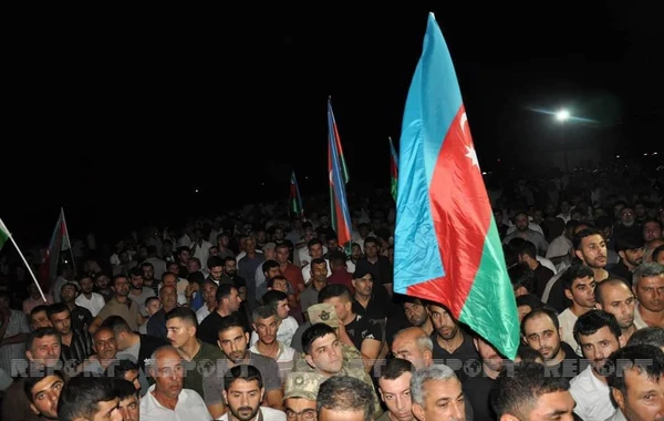 Şəhid gizir Məhəmməd Məmmədov Biləsuvarda torpağa tapşırılıb - FOTO