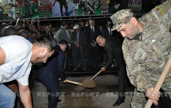 Şəhid gizir Məhəmməd Məmmədov Biləsuvarda torpağa tapşırılıb - FOTO