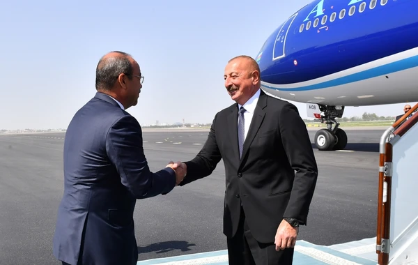 Azərbaycan Prezidenti İlham Əliyev Özbəkistana səfərə gedib - FOTO