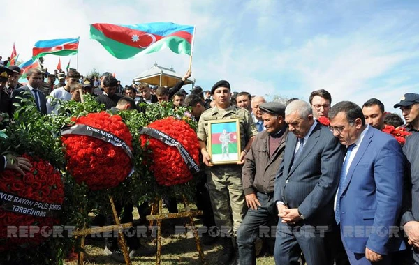 Şəhid Səddam Hüseynov Tovuzda torpağa tapşırılıb - FOTO