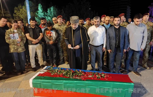 XTQ-nin şəhid leytenantı Sumqayıtda dəfn olunub - FOTO