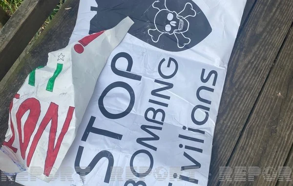 ABŞ-dakı səfirliyimizin qarşısında aksiyaya gələn ermənilərə “isti qarşılama” - FOTO/VİDEO