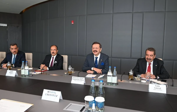 Mikayıl Cabbarov Bağdad Amreyev və Mustafa Rifat Hisarcıklıoğlu ilə görüşüb - FOTO