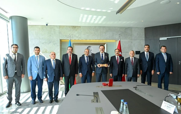 Mikayıl Cabbarov Bağdad Amreyev və Mustafa Rifat Hisarcıklıoğlu ilə görüşüb - FOTO