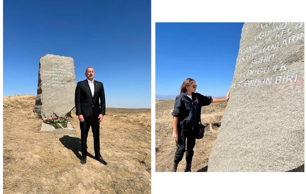 Prezident və xanımı Qaraxanbəylidə Anım Gününə həsr olunmuş xatirə lövhəsini ziyarət ediblər - YENİLƏNİB