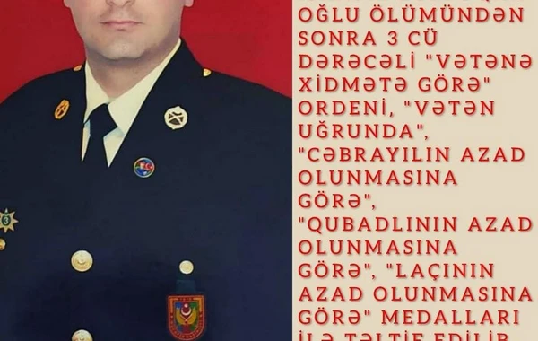 Mənsum İbrahimovdan şəhid qardaşı oğlu ilə bağlı paylaşım - FOTO