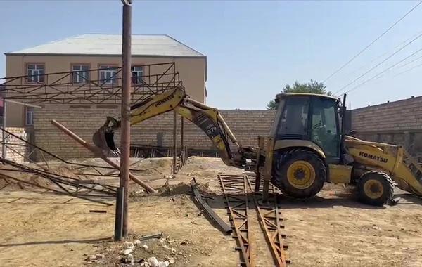 Biləcəridə qanunsuz tikintinin qarşısı alınıb - FOTO/VİDEO