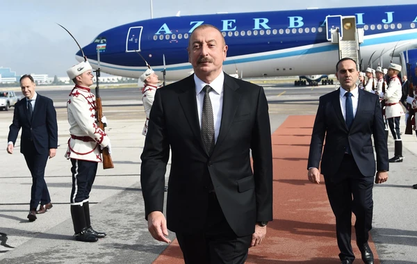 Президент Ильхам Алиев отбыл с официальным визитом в Болгарию - ФОТО